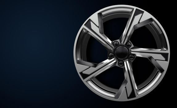 New rim isolated on a dark blue background. 3D illustration