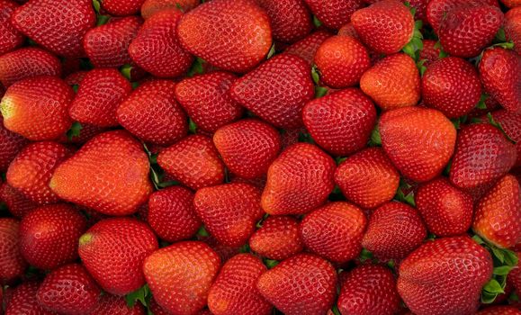 Background Texture Of Fresh Organic Strawberries