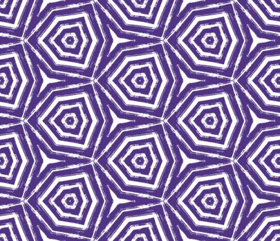 Arabesque hand drawn pattern. Purple symmetrical kaleidoscope background. Oriental arabesque hand drawn design. Textile ready perfect print, swimwear fabric, wallpaper, wrapping.