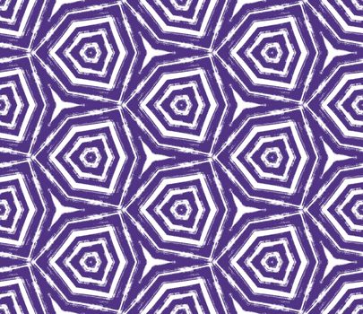 Arabesque hand drawn pattern. Purple symmetrical kaleidoscope background. Oriental arabesque hand drawn design. Textile ready perfect print, swimwear fabric, wallpaper, wrapping.