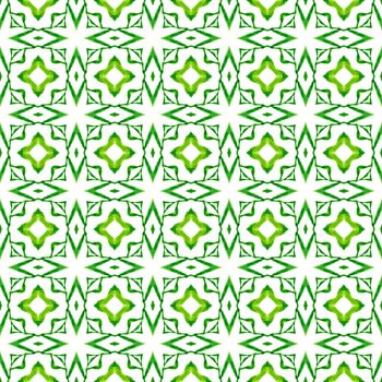 Watercolor medallion seamless border. Green radiant boho chic summer design. Medallion seamless pattern. Textile ready eminent print, swimwear fabric, wallpaper, wrapping.