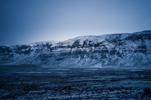 Image of Snow Mountains in Iceland. Shooting Location: Iceland