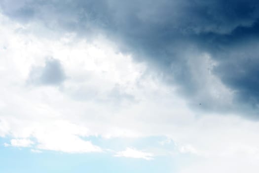 sky covered with dark gloomy clouds