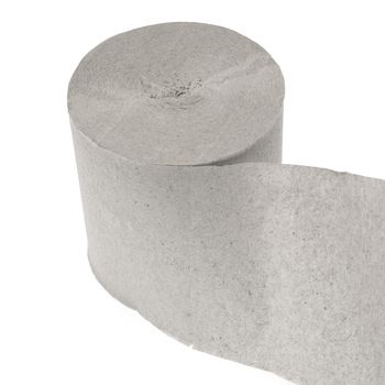 Roll of toilet paper, on white background isolated