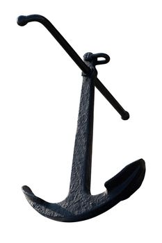 Nineteenth century admiral's anchor on white background isolated