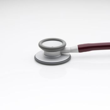 The diaphragm of medical stethoscope isolated on a white background