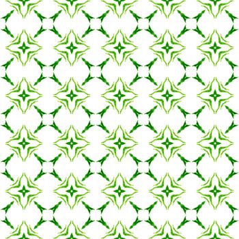 Textile ready positive print, swimwear fabric, wallpaper, wrapping. Green noteworthy boho chic summer design. Arabesque hand drawn design. Oriental arabesque hand drawn border.