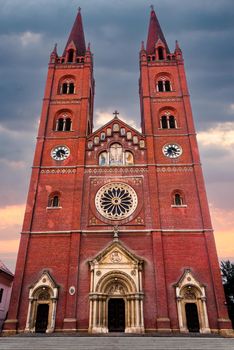 The Dakovo Cathedral or Cathedral basilica of St. Peter in Croatia built 1882