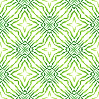 Textile ready nice print, swimwear fabric, wallpaper, wrapping. Green flawless boho chic summer design. Exotic seamless pattern. Summer exotic seamless border.
