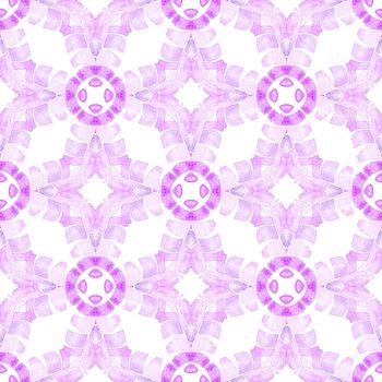 Textile ready good-looking print, swimwear fabric, wallpaper, wrapping. Purple fetching boho chic summer design. Mosaic seamless pattern. Hand drawn green mosaic seamless border.