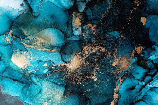 Marble ink abstract art from exquisite original painting for abstract background . Painting was painted on high quality paper texture to create smooth marble background pattern of ombre alcohol ink .