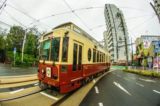 Landscape with Toden Arakawa Line. Shooting Location: Tokyo metropolitan area