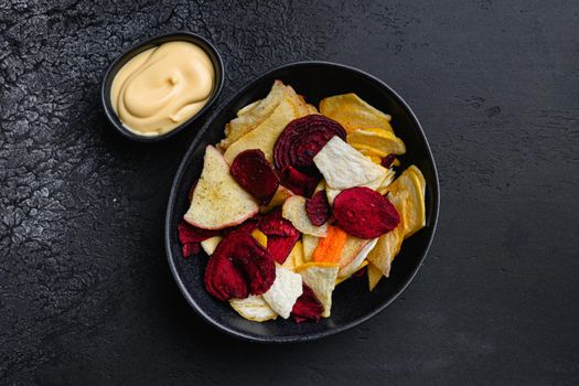 Beetroot carrot and turnip chips set