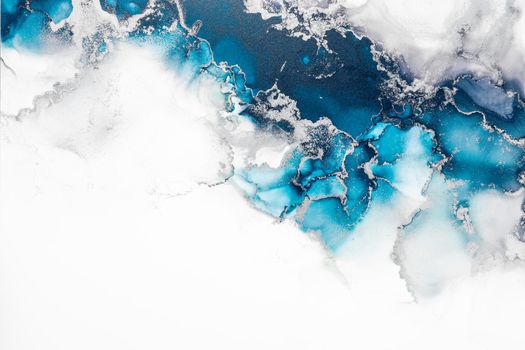 Marble ink abstract art from exquisite original painting for abstract background . Painting was painted on high quality paper texture to create smooth marble background pattern of ombre alcohol ink .