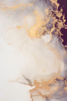 Marble ink abstract art from exquisite original painting for abstract background . Painting was painted on high quality paper texture to create smooth marble background pattern of kintsuki ink art .