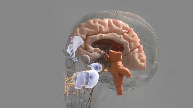 neurobiology, nervous system cells 3d medical 3d illustration