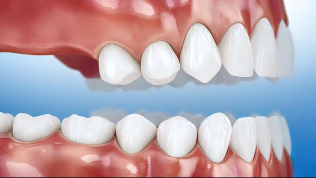 Tooth implant installation process, Medically accurate 3d illustration