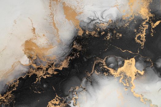 Marble ink abstract art from exquisite original painting for abstract background . Painting was painted on high quality paper texture to create smooth marble background pattern of ombre alcohol ink .