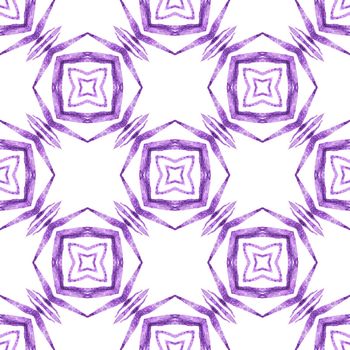 Mosaic seamless pattern. Purple amusing boho chic summer design. Textile ready juicy print, swimwear fabric, wallpaper, wrapping. Hand drawn green mosaic seamless border.