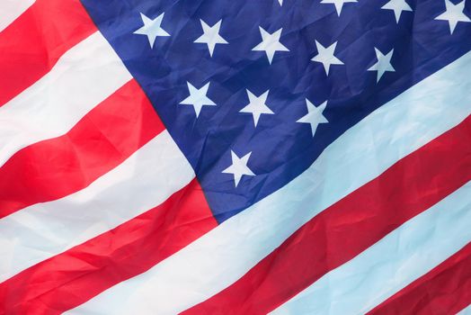 american flag on black background with copy space