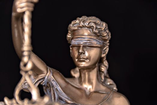 The Statue of Justice - lady justice or Iustitia Justitia the Roman goddess of Justice