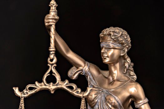 The Statue of Justice. Lady justice or Iustitia