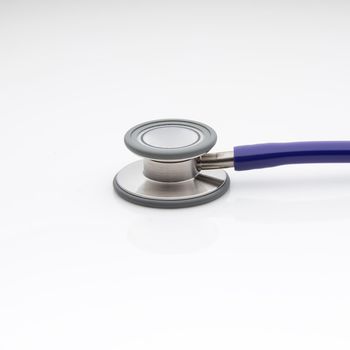 The diaphragm of medical stethoscope isolated on a white background