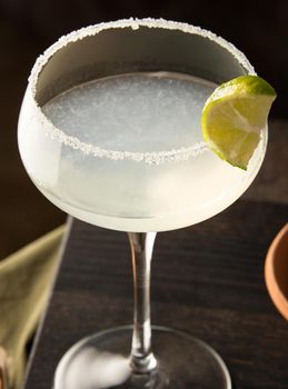 A closeup shot of a margarita cocktail