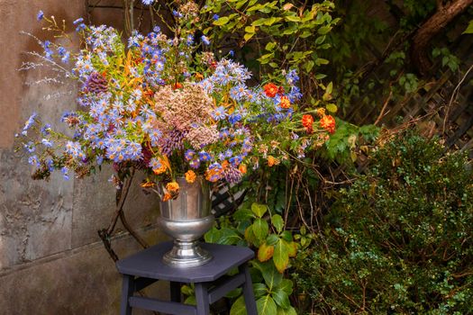 Bouquet of autumn wild flowers