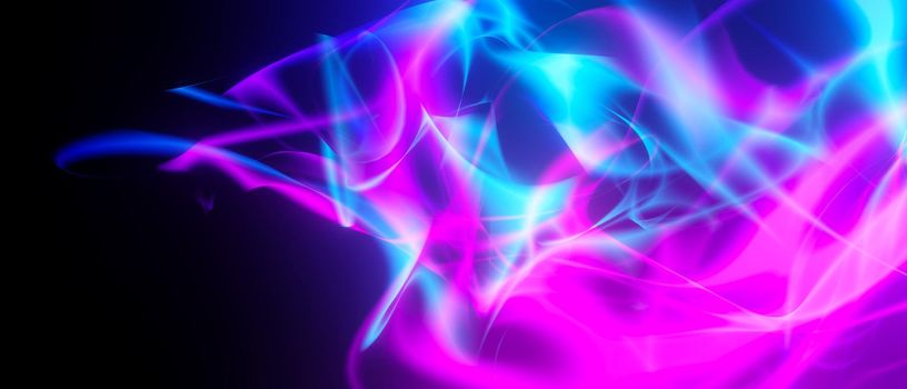 Fantastic Abstract Wavy Lights Smoke Cute Blue Abstract Background