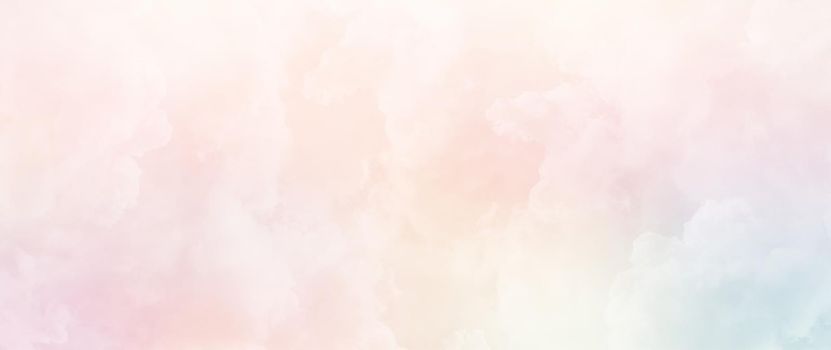Cute Clouds Watercolor Flashy Banner Background Wallpaper Concept Festivity