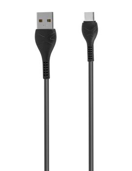 USB and Type C connector with cable on a white background, top view