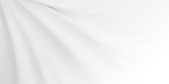 White luxury fabric background with copy space 3D render