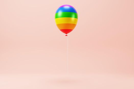 PRIDE balloon symbol for LGBTQ+. 3D Randering.