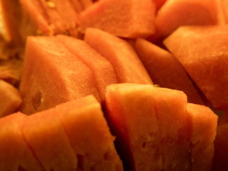 Sliced Watermelon for sale on Display