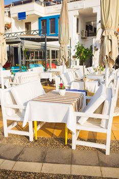 Beautiful and cozy narrow streets in Turkey, Marmaris.