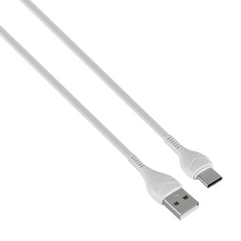 connector with USB cable, Type C, black isolated on white background