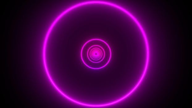 Purple neon tunnel. Computer generated 3d render