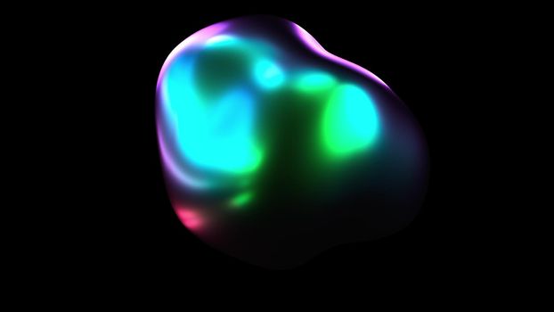 Colorful metaballs. Computer generated 3d render