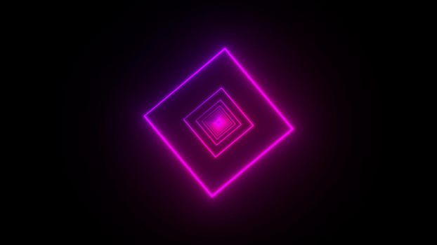 Purple neon tunnel. Computer generated 3d render