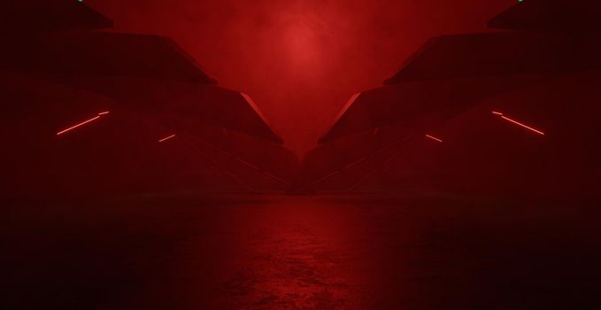 Fantasy Unknown Red Illustration Banner Background Wallpaper 3D Illustration