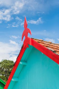 Colorful cabins on the harbor of Château d'Oléron, on the island of Oléron in France