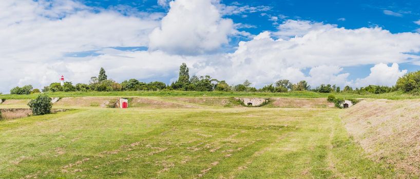 Panorama of the Fortifications of the citadel of Chateau d'Oléron on the Ile d'Oléron in France