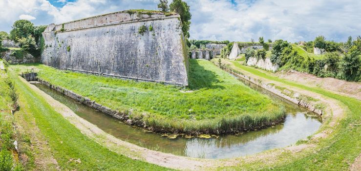 Panorama of the Fortifications of the citadel of Chateau d'Oléron on the Ile d'Oléron in France