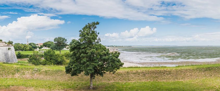 Panorama of the Fortifications of the citadel of Chateau d'Oléron on the Ile d'Oléron in France