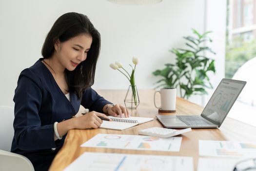 Bookkeeper or financial inspector hands making report, calculating. Home finances, investment, economy, saving money or insurance concept.