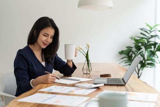 Bookkeeper or financial inspector hands making report, calculating. Home finances, investment, economy, saving money or insurance concept.