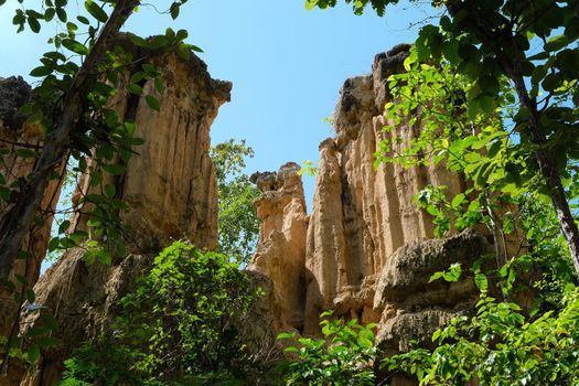 Pha Cho or the Grand Canyon Chiangmai is high soil canyon cliffs at Mae Wang National parks,Thailand.