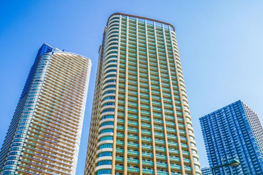 Musashi Kosugis high-rise apartment group. Shooting Location: Kawasaki City, Kanagawa Prefecture