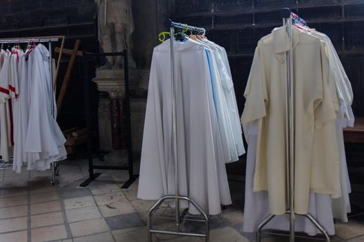 Chasubles or dress of the priest in a Catholic church